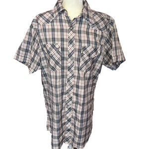 Corral West Ranch Wear Western Pearl Snap Button Plaid Shirt Size Large
